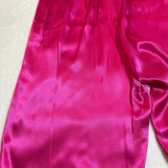 Zara High Rise Satin Wide Leg Trouser Pants Size S Preppy Maximalist Feminine - Picture 13 of 13